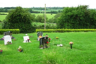 Peaceful small graveyard in the countryside of England