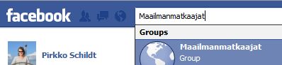 Maailmanmatkaajat -ryhmä Facebookissa