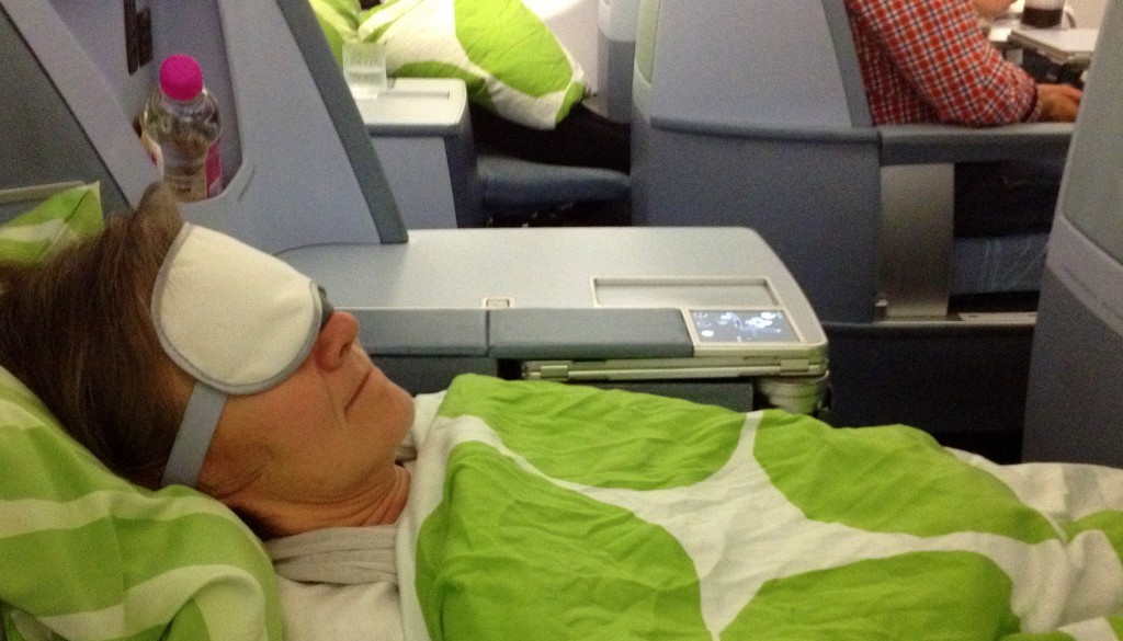 Finnair business nukkuminen