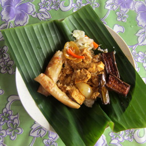 Kinabatangan river lunch in village