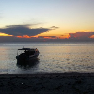 Sunset Seligan Island Malaysia Sabah