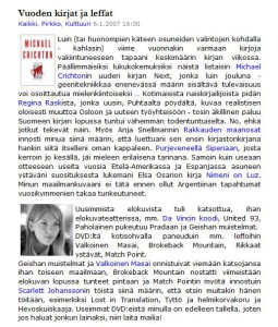 Meriharakka.net archive story 2007