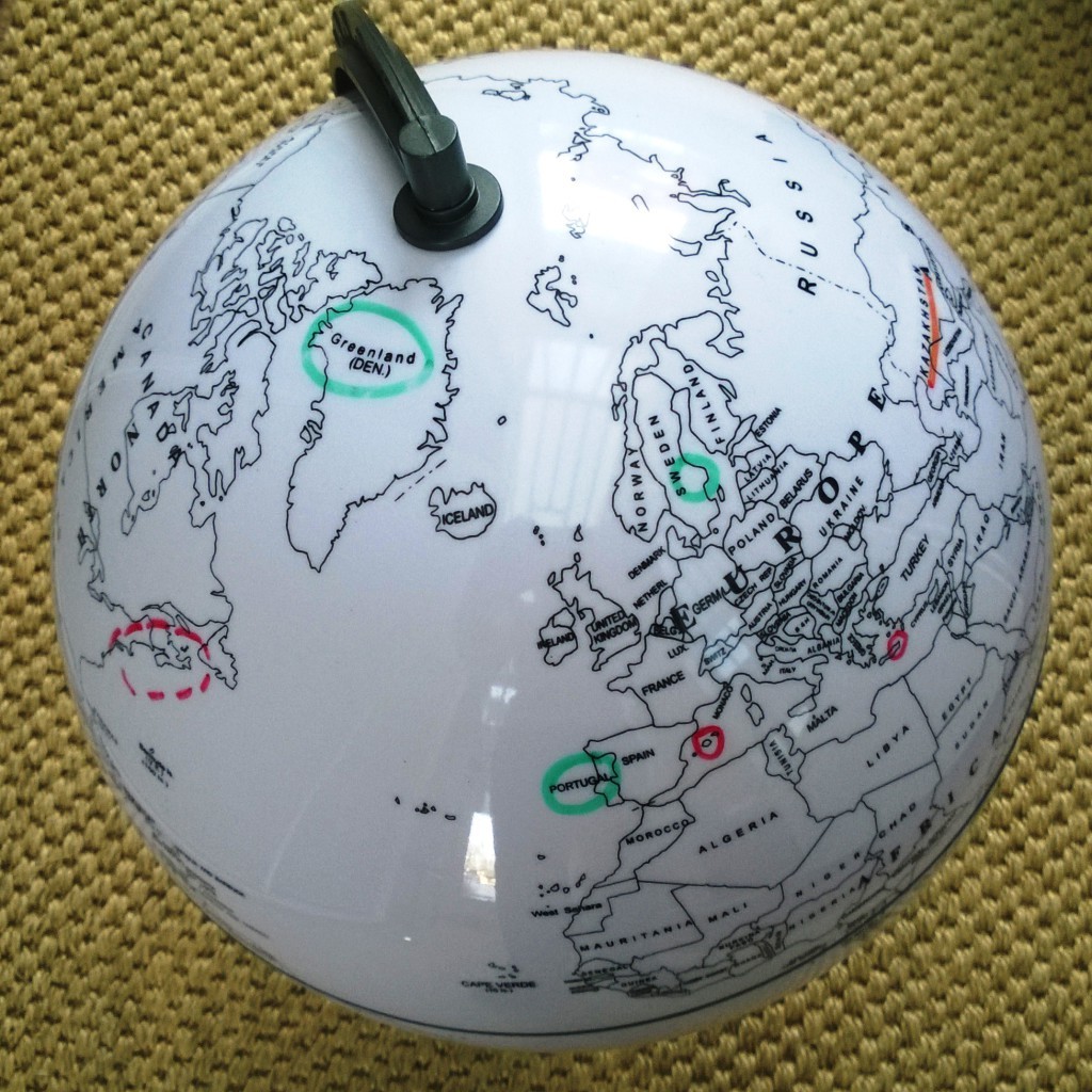 Suunnitelmia 2015 karttapallo