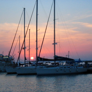 Auringonlasku Naxos Kreikka