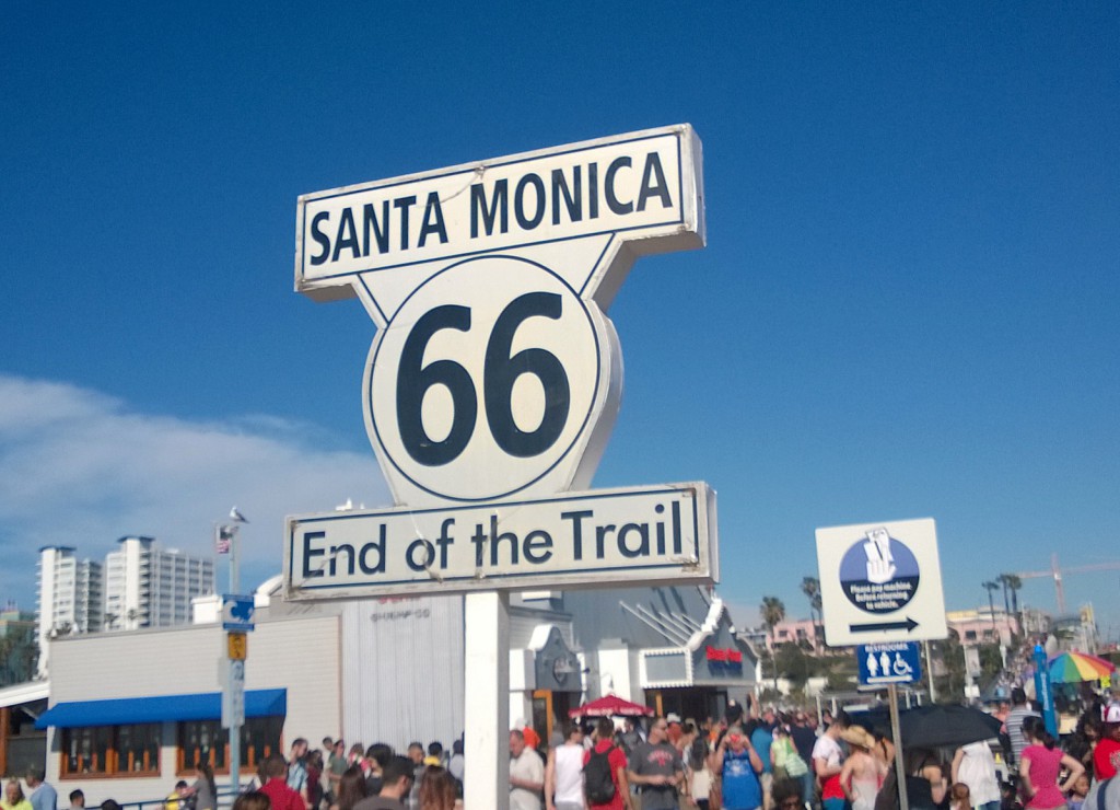 Santa Monica end of Route 66