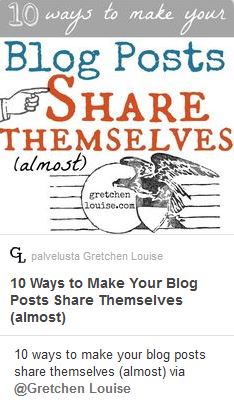 Pinterest taulu bloggaamisesta