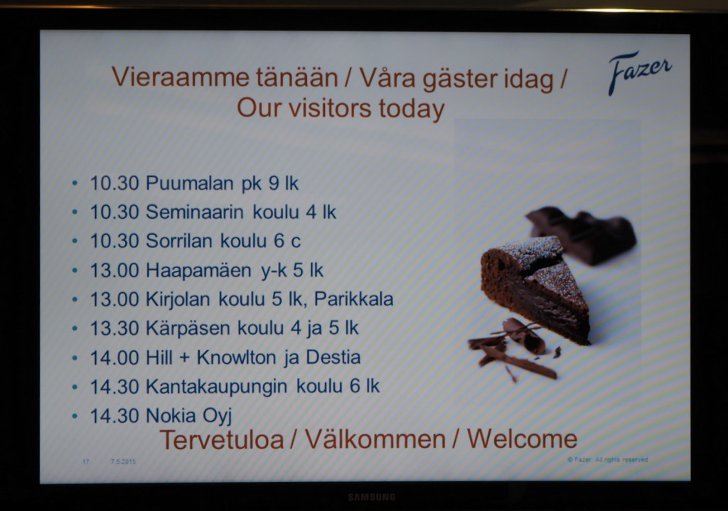 Fazerilassa vierailulla Fazerilassa vierailulla