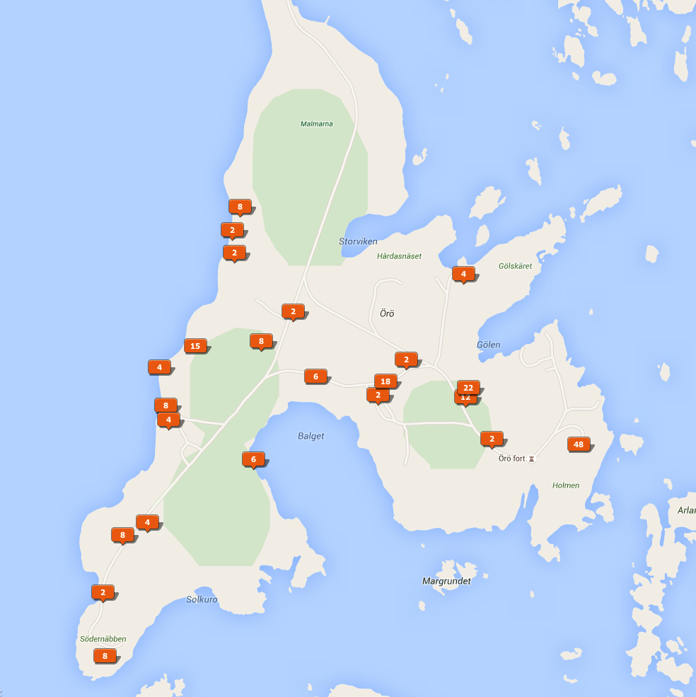 Örön kuvat kartalla