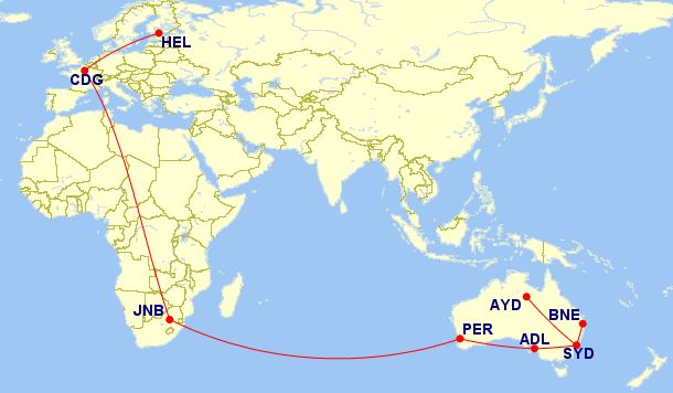 Suomesta Australiaan