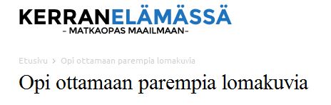 Matkavalokuvauskurssi