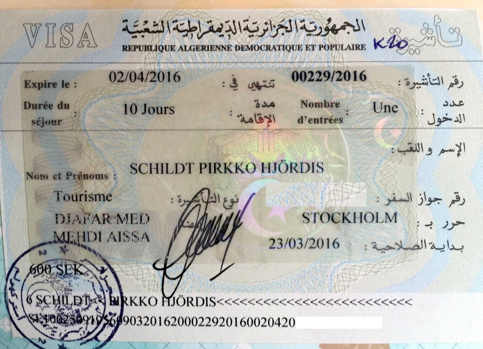 Algerian viisumi