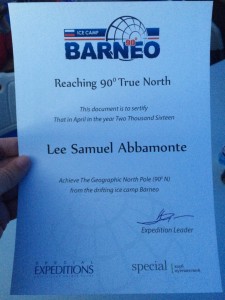 lee abbamonte pohjoisnavalla