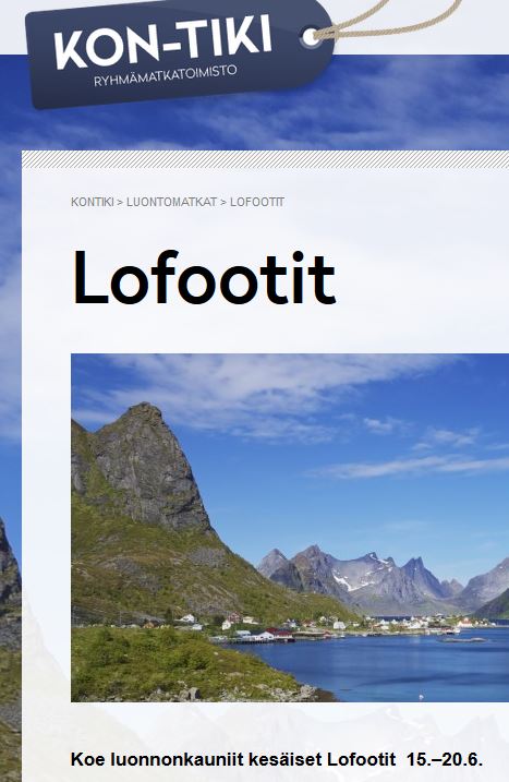 Kontiki Lofootit