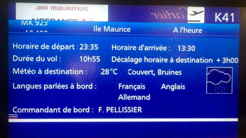 Pariisi, matkalla Mauritiukselle