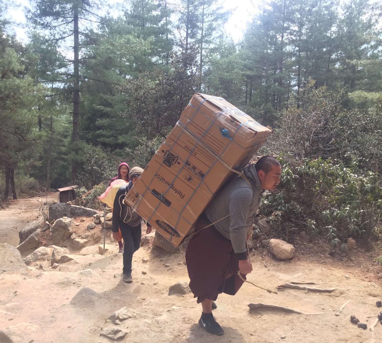 Tiikerinpesä Tiger's Nest jääkaappi matkalla ylös