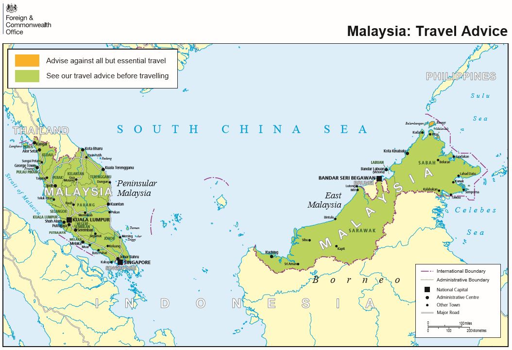 Malesia brittien kartta