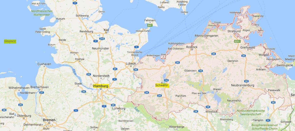 Schwerin, Hampuri, Helgoland