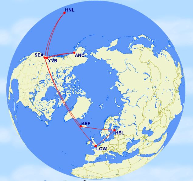 Alaska Havaiji risteilyt lennot