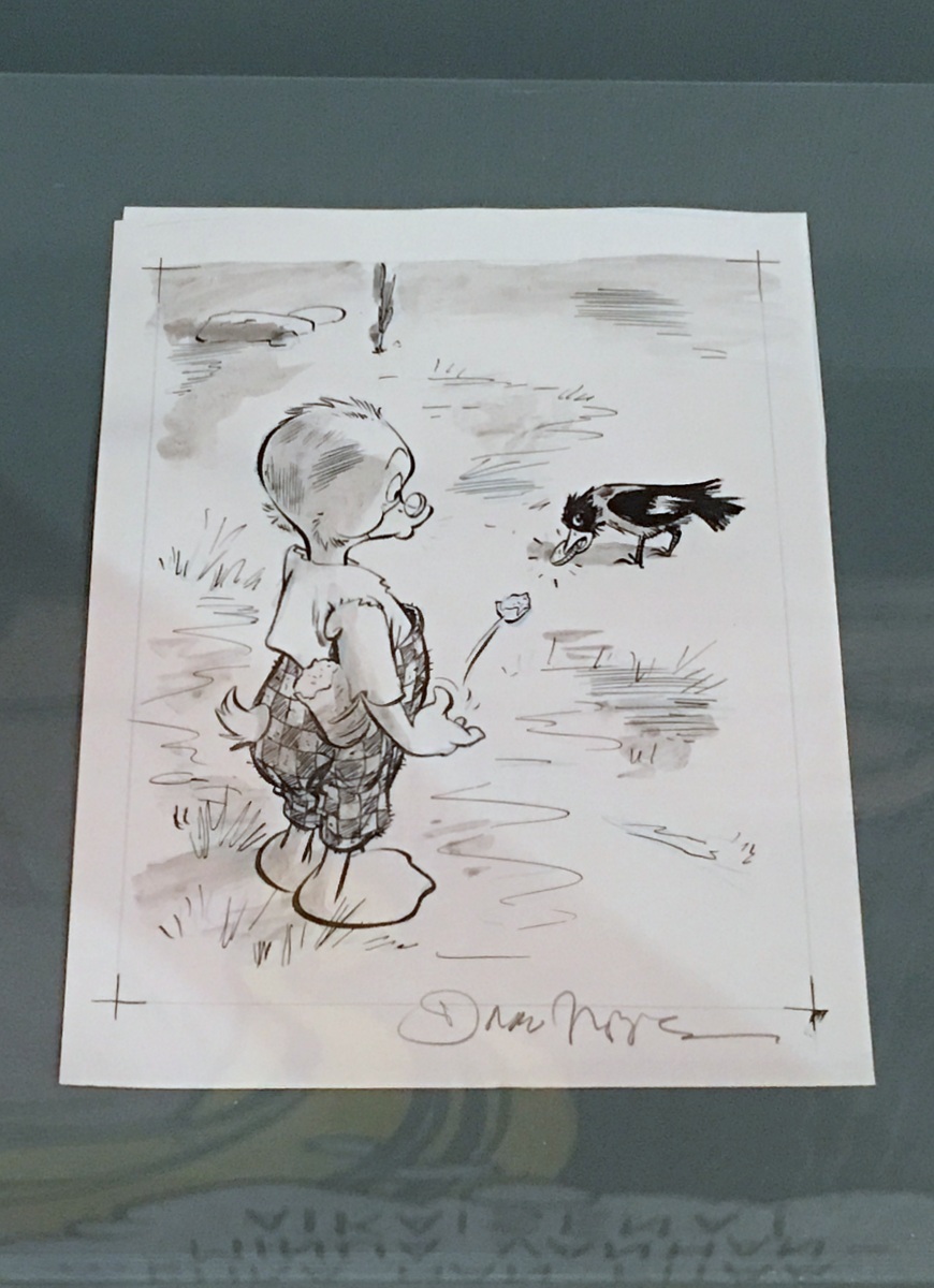 Ankanpoika ja varis luonnos