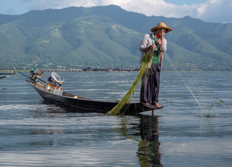 Inle Myanmar kalastajat
