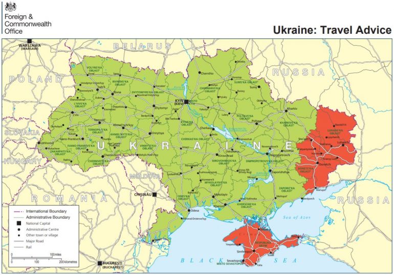 Ukraina matkustustiedote