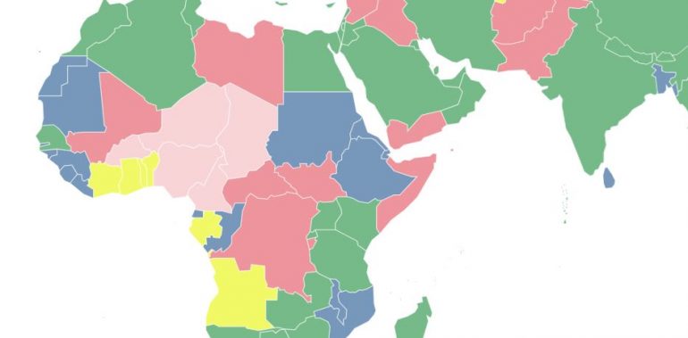 Afrikkaa 13 maata, jonne emme matkusta