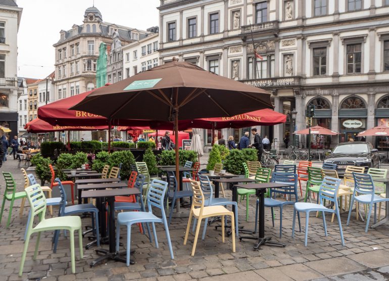 Bryssel katukahvila Muistoja Brysselistä