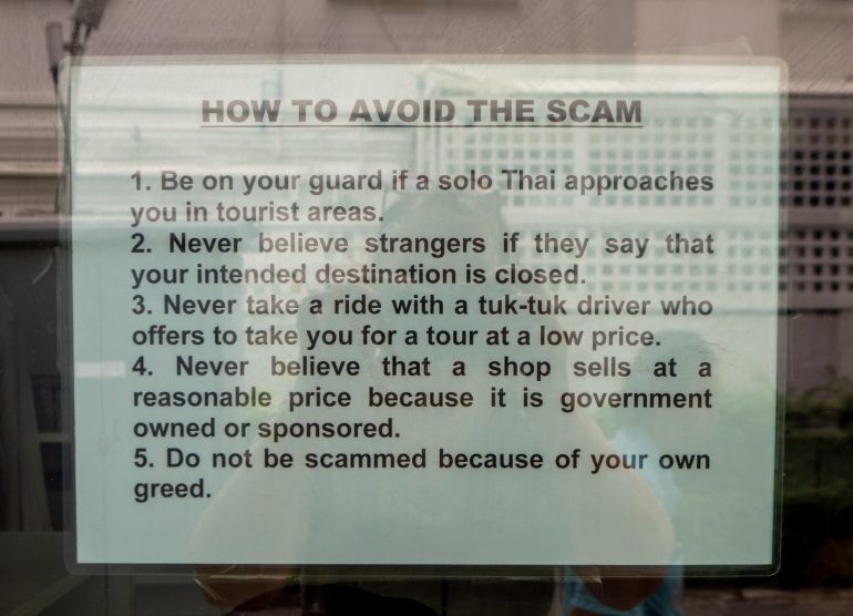 Bangkok Tourist Scams