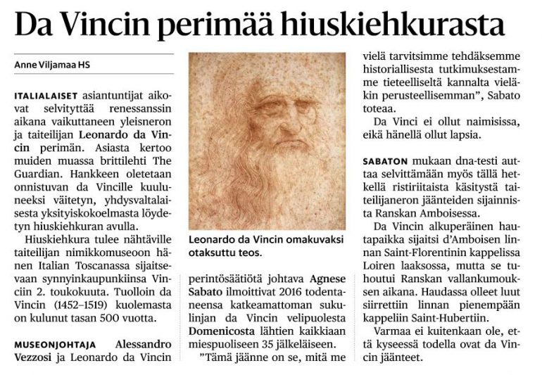 HS Vinci ja Leonardon hiuskiekura