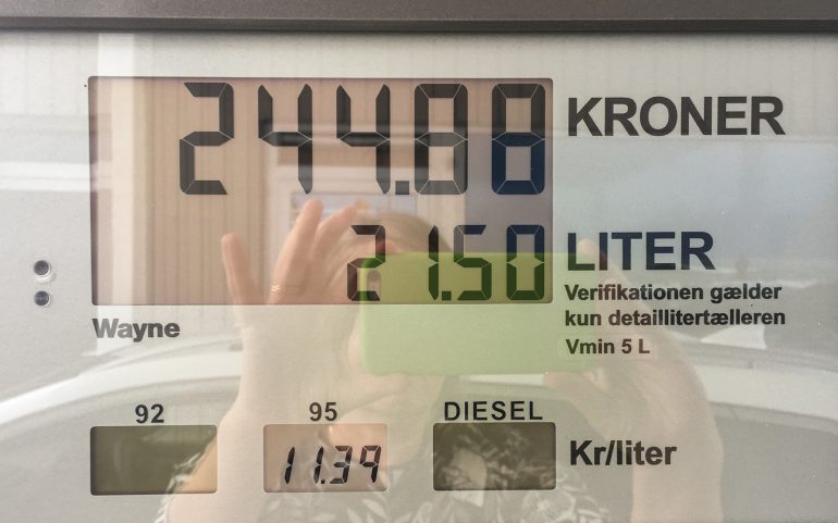 Bensan hinta Tanska 2019 Tanska kustannukset