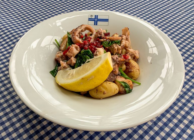 Grillattu mustekala Paven