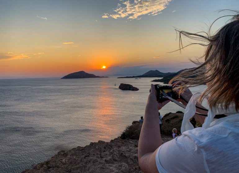 Cape Sounion auringonlasku