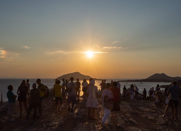 Cape Sounion auringonlasku