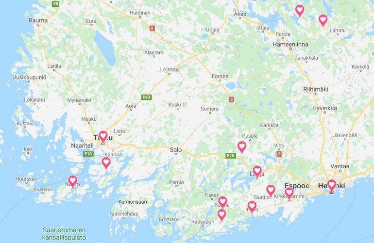Suku kartalla sukututkimusmatkalla