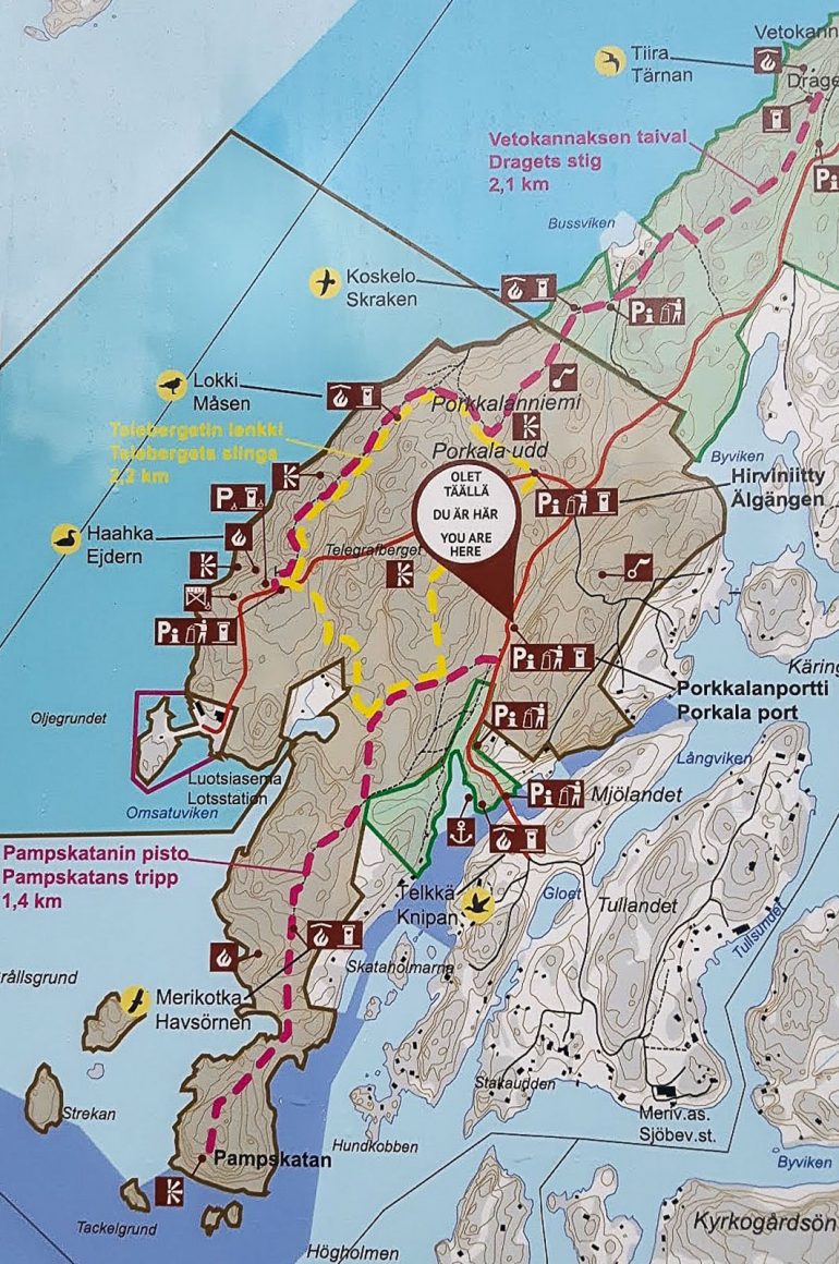 Porkkala reittikartta