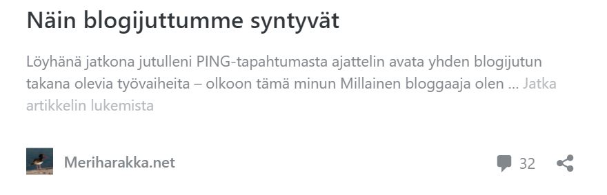 blogijuttumme syntyvät