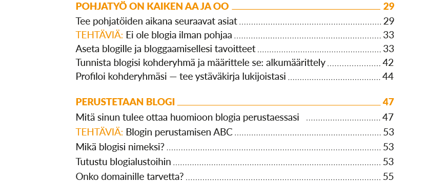 Bloggaajan työkirja